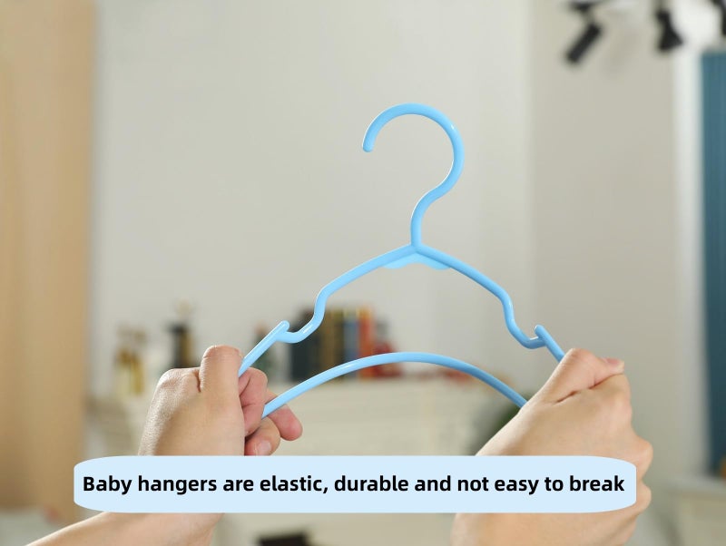 VIIBASE 20-Piece White Baby Nursery Closet Hangers  Non-Slip Laundry Infant Pant Hanger for Newborn Clothes Gift  Ultra-Thin Plastic Hanger for Girl Boy Toddler - Image 3